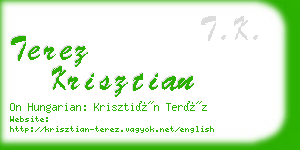 terez krisztian business card